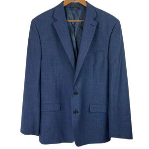 Lauren Ralph Lauren Sport Jacket Mens Blue Wool Blazer Size 44 L